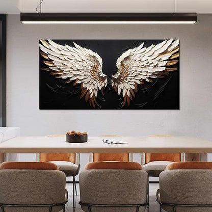 Wall Decor for Bedroom White and Gold Pictures for Wall Decor Office Wall Art for Living Room Large Size 29" x 58"