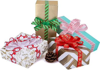Gingerbread Ribbon 7/8 Inch 20 Yards Pink Merry Christmas Candy Cane Craft Ribbon for Gift Wrapping Wreath Bow DIY Crafts Supplies