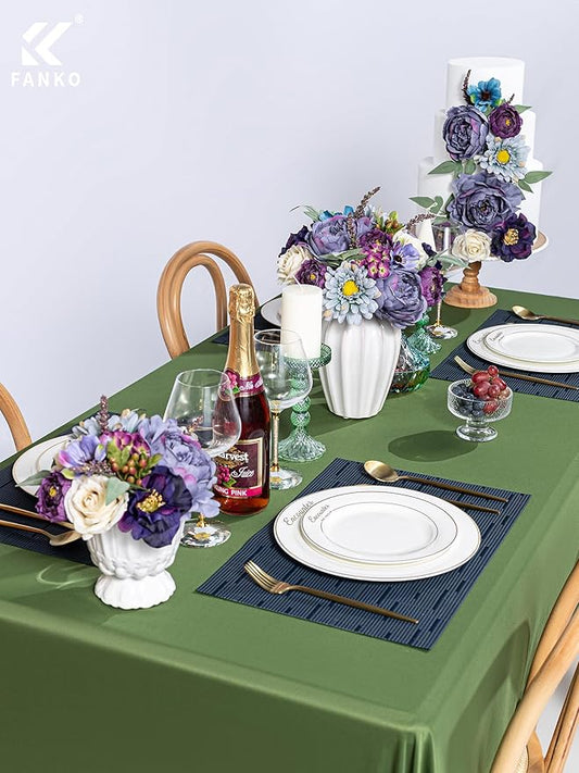 FANKO Artificial Flowers Dusty Purple Peony: Mixed Fake Silk Flowers Combo Light Brown Rose Dusty Purple & Blue Cosmos Vintage for DIY Wedding Bridal Bouquets/Centerpieces/Home Decor