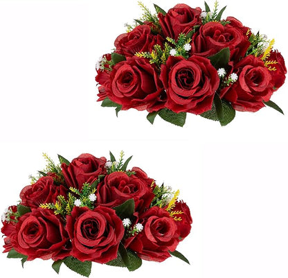 Flower Centerpieces for Wedding Tables: Wedding Table Decorations Crimson Flower Balls Centerpieces for Engagement Cerebration Party Center Pieces 2 Packs