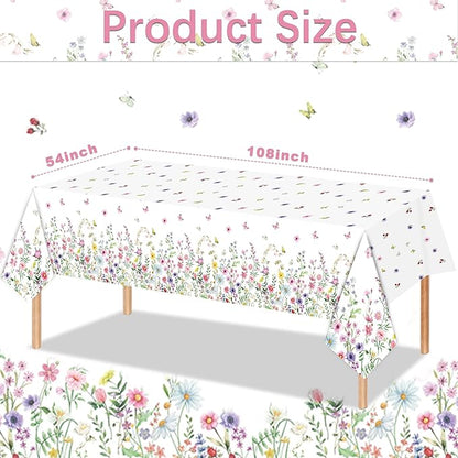 152Pcs Flower Themed Party Supplies Decorations With For Baby Shower Birthday Picnic Wedding Party Decorations Serves 24 Party