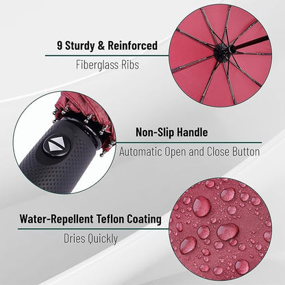 Mr. Pen- Windproof Travel Umbrella, Automatic Umbrellas for Rain, Compact