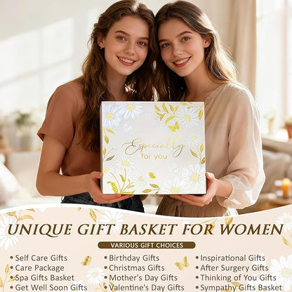 Birthday Gifts for Women Care Package Get Well Soon Gift Baskets, Unique Self Care Spa Gift Set for Women, Thinking of You Inspirational Christmas Gifts for Mom Her Best Friend Sister Teen Girls Wife