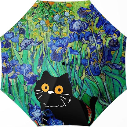 Small Compact Travel Automatic Folding Umbrella for Women, Portable Lightweight, Rain, Wind, UV Sun Shade