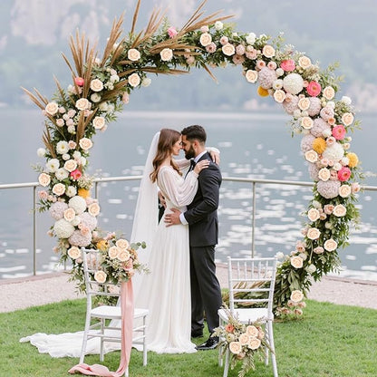 BLEUM CADE 100 Pcs Champagne Roses Artificial Flowers, Real Touch Velvet Roses Fake Flowers Bulk, Artificial Roses Bouquet with Long Stems Bridal DIY Wedding Party Centerpiece Decorations