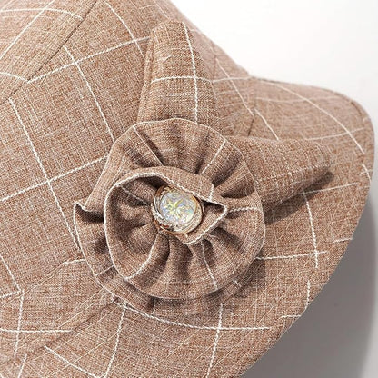 Glamorstar Cloche Hats for Women Vintage Bowler Hat Floral Fedora Bucket Hats