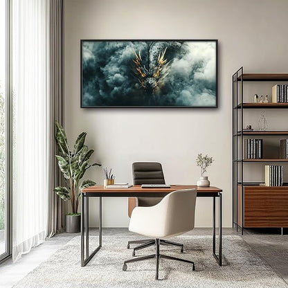 Chinese Dragon Large Wall Art Framed Wall Decor for Living Room Asian Dragon Pictures Oversized Canvas Print Painting Modern Extra Large Framed Artwork for Bedroom Office Home Decor 60"x30"
