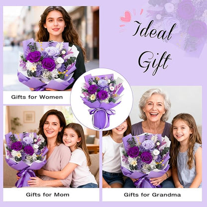 Vrioca Flowers for Delivery, Preserved Flowers Bouquets, Birthday Gifts for Women Mom