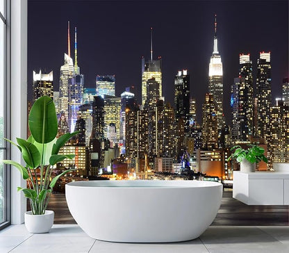 Cliouar-New York City Skyline viewed from Weehawken New Jersey Peel and Stick 90" x 67"