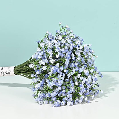 Yastouay Babys Breath Artificial Flowers, 12Pcs Fake Babys Breath Flowers Artificial Bulk, Real Touch Faux Babies Breath Gypsophila Bouquet for Wedding Centerpiece Floral Arrangement Party Decor