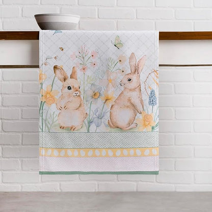 Maison d' Hermine Table Runner 100% Cotton Double Layer Table Runners 108 inches Long Decorative for Home Kitchen Dining Party Wedding Bridal Shower Spring Summer (Easter Dew , 14.50" x 108")