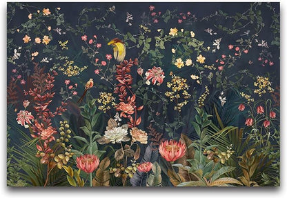 Cliouar-Idyllic Flower Girl Room Wallpaper Mural Bedroom Living Room Decor 158" x 110"(Not Self-Adhesive)