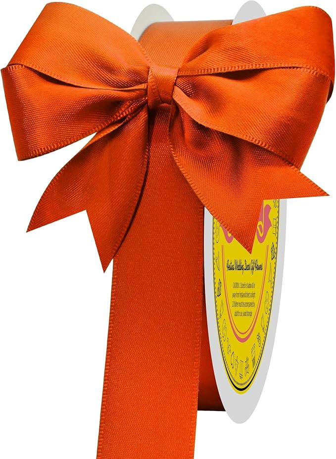 Torrid Double Face Satin Ribbon 1 inch X 50 Yards Spool Bright Colors Very Suitable for Weddings Gift Package Wrapping Dancer Wand Sewing Party Hair Bow Invitation Decorations and More