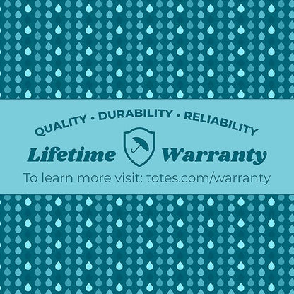 Totes Auto Open/Close Compact Umbrella with Printed Under Canopy