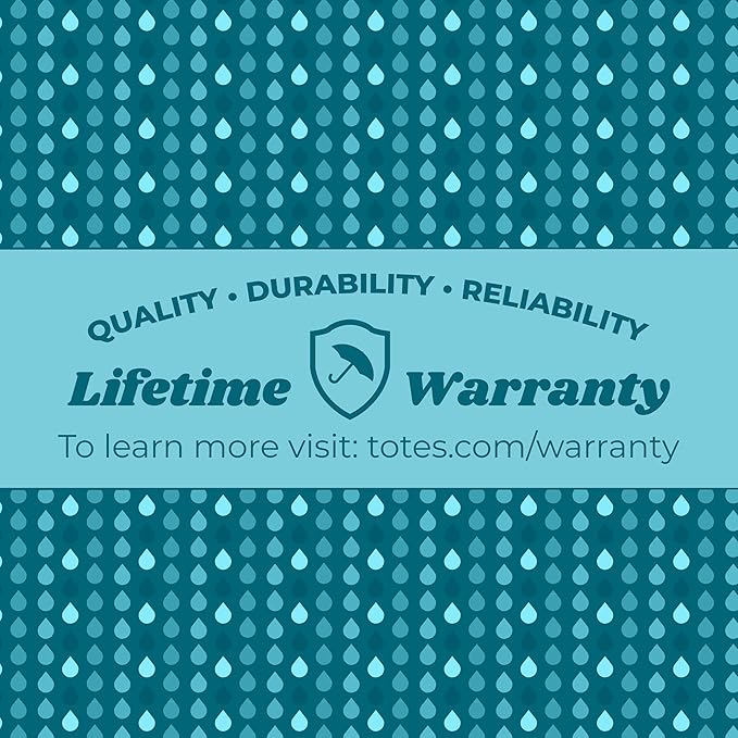 Totes InBrella - Reverse Close Umbrella with Invisible Water Repellent Coating - Auto Close, Inverted, Dripless, and Stormproof for Rainy Weather