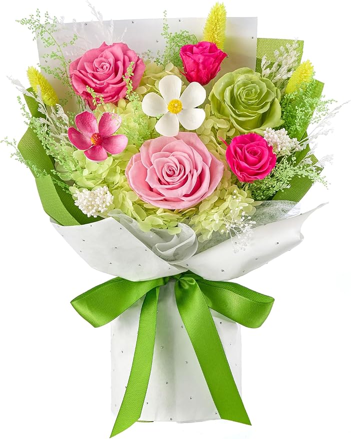 Eterfield Flowers for Delivery Prime, Forever Flower Bouquet, Preserved Pink Roses Birthday Gifts for Her Women Wife Mom Grandma Graduation Valentine's Day Mother's Day