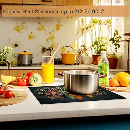Cooking Herbs Spices Placemats Set of 6 Place Mats for Kitchen Table Washable Farmhouse Linen Table Mats Dining Decoration 12x18 Inch