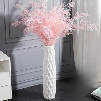 White Ceramic Floor Vase, GDSZJLJ 24" Tall Decorative Large Flower Vases for Living Room, Table Centerpieces, Modern Home Décor, Shelf, Dried Flower, Pampas Grass