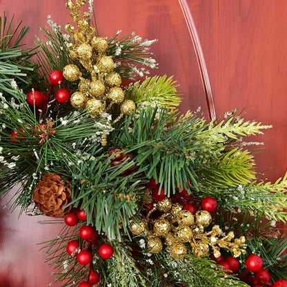 DearHouse 14 Pack Christmas Glitter Berries Stems, 7.8Inch Artificial Christmas Picks for Christmas Tree Ornaments, DIY Xmas Wreath, Crafts, Holiday and Home Decor (Gold)