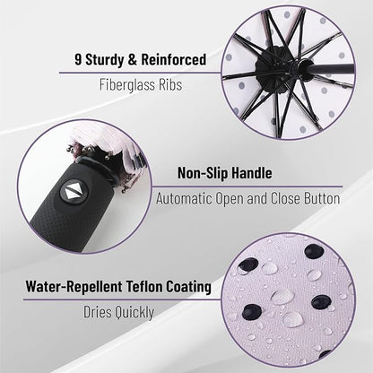 Mr. Pen- Windproof Travel Umbrella, Automatic Umbrellas for Rain, Compact