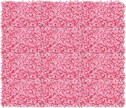 Flower Wall Panels, 20Pcs Artificial Flower Wall 3D Flower Wall Backdrop, 20-Piece Set of Pink Rose Floral Backdrop for Wedding Home Decoration (Pink, 23.6 * 15.7in)