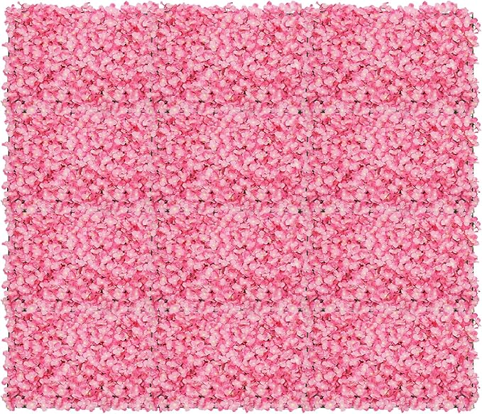 20pcs Artificial Flower Wall Panel Flowers Wall Decoration Pink for Home Party Wedding Festival Decor
