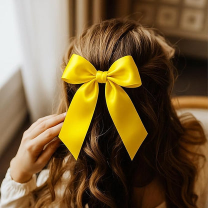 Fullive 1 1/2 Inch Yellow Ribbon, 30 Yards Ribbons for Crafts, Polyester Satin Ribbon for Gift Wrapping for Birthday Christmas Decorations Party Favor DIY Bows Floral Arrangements Wrapping Bouquet