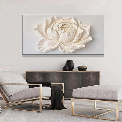 TAIJXAGSG Large Canvas Wall Art Decor For Living Room Pictures White Flower Wall Art Decoration Artwork Wall Art Modern Painting Pictures For Bedroom Home Kitchen Office 29"X 58"