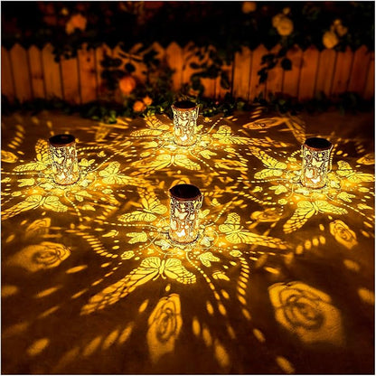 Christmas Gifts for Women Butterfly Solar Lanterns Outdoor Waterproof Hanging Solar Lights Butterfly Gifts for Women Men Metal Decorative LED Lanterns for Garden Decor,Yard,Patio,Lawn,Tabletop,Pathway