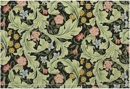 William Morris Placemats Rural Farmhouse Vintage Floral Art Printed Dining Table Mats Set of 4 for Home Kitchen Holiday Picnic Party Decor 12x18in