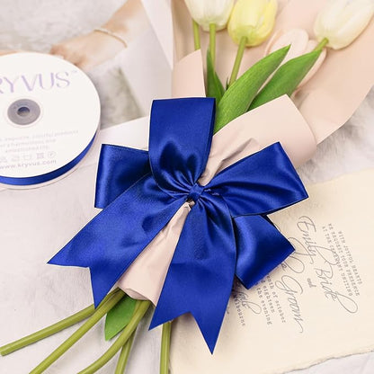 Royal Blue Satin Ribbon, Double Faced 2 Inch X 50 Yards Royal Blue Ribbon, Premium Satin Ribbon for Gift Wrapping, Crafts, Hair Bow Making, Sewing, Flower Bouquet, Wedding Party Decor