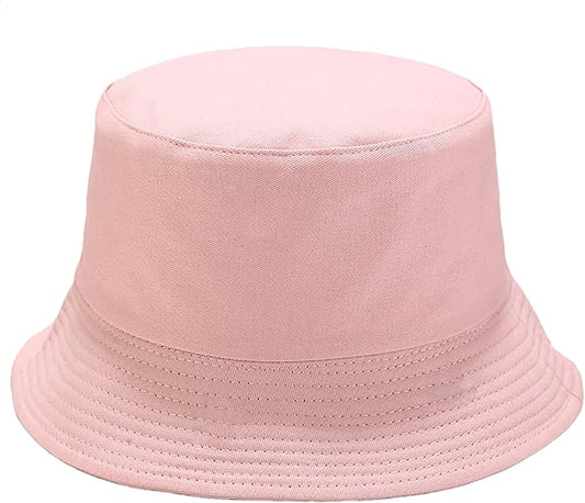 Flower Reversible Bucket Hat Cotton Summer Travel Beach Sun Hats Emboridery for Women Men