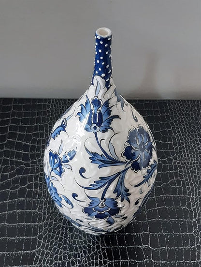 Handmade Ceramic Teardrop Vase, 12 inches