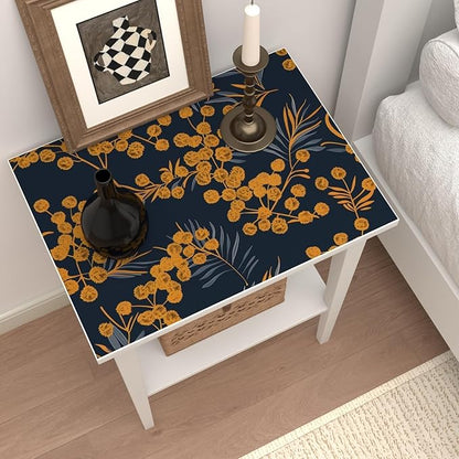Boho Wallpaper Peel and Stick Leaf Wallpaper for Kitchen Vintage Contact Paper 17.5" x 118" Waterproof Vinyl Self Adhesive Dark Floral Wall Paper for Bedroom Walls Cabinet Locker Decor