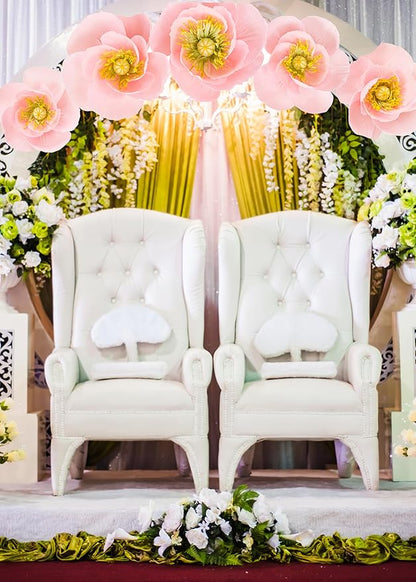 Paper Flowers Decorations for Wall - Flower Wall Decorations - Large Flowers Decorations for Wedding Wall Room Decoration Bridal Shower Baby Shower (6, Pink)