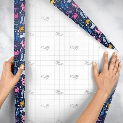 Jillson Roberts Bulk Gift Wrap, Everyday Gift Wrapping Supplies, Astrology, 1/4 Ream 208 feet x 24 inches