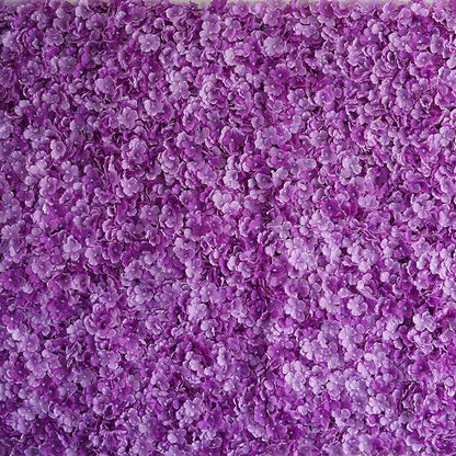 Efavormart 4 PCS Purple Silk Hydrangea Flower Mat Wall Wedding Event Decor for DIY Centerpiece Arrangement Party Decorations
