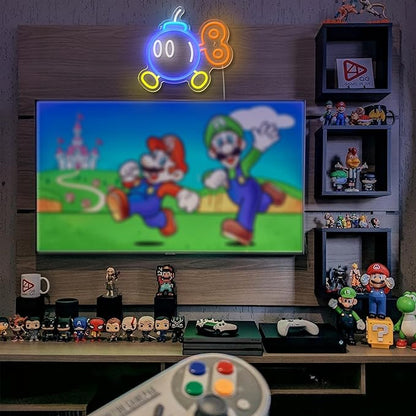 Gaming Neon Sign for Gamer Room Decor,USB Powered Dimmable Anime Neon Signs for Kids Bedroom Game Room Man Cave Gifts for Teens, Boys, Kids