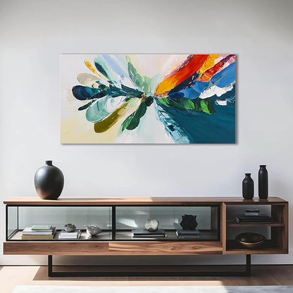 Canvas Wall Art Decor Wall Art Pictures For Living Room Blue White Wall Art Decor Canvas Abstract Art Colorful Abstract Wall Art Prints Art Work For Bedroom Office Kitchen Home Wall Decor 20" x 40"