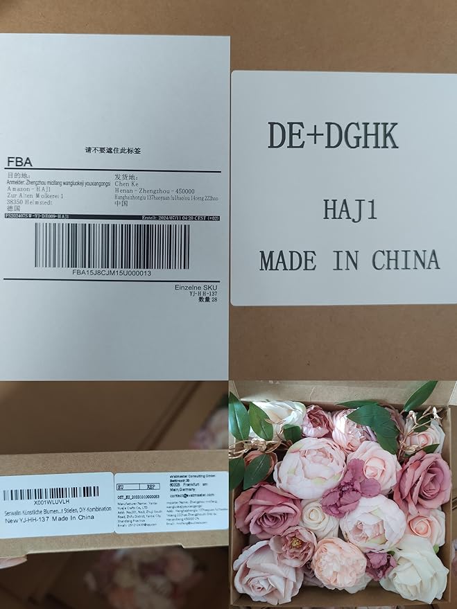 Serwalin Artificial Pink Flowers Spring Roses Silk Fake Flowers for DIY Wedding Bridal Bouquets Cake Flower Baby Shower Table Centerpieces Arrangements Decoration