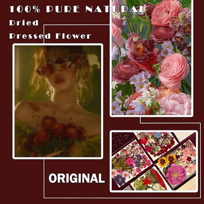 85Pcs Dried Pressed Flowers for Resin Molds, Real Natural Bulk Dry Floral Leave for DIY Art Crafts, Epoxy Jewelry, Candle, Soap Making, Nails Decors Gifts
