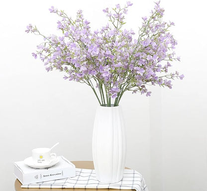 Grand Verde 29” Forget-Me-Not Artificial Flowers Faux Bouquet Long Stems for Tall Vase, DIY Crafts Home Decoration, Bulk 5pcs (Purple)