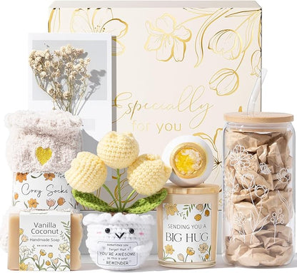 Birthday Gifts for Women Self Care Package Get Well Soon Gift Baskets, Thinking of You Inspirational Sympathy Spa Gift Baskets for Women, Unique Christmas Gifts Set for Best Friend Mom Sister Wife Her
