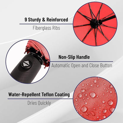 Mr. Pen- Windproof Travel Umbrella, Automatic Umbrellas for Rain, Compact