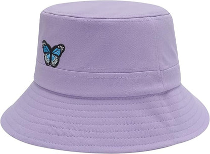 ZLYC Unisex Fashion Embroidered Bucket Hat Summer Fisherman Cap for Men Women