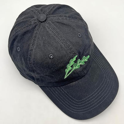 Cute Flower Hat, Elegant Floral Embroidered Adjustable Baseball Cap for Men Women, Gifts for Flower Lovers, Black