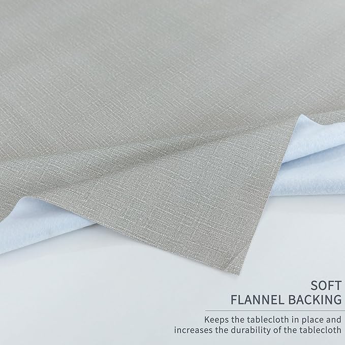 Square Table Cloth,100% Waterproof Tablecloth Oil Proof Spill Proof Vinyl Table Cloth, Wipe Clean Plastic Table Cover for Dining, Camping, Indoor and Outdoor 54" x 54",Grey