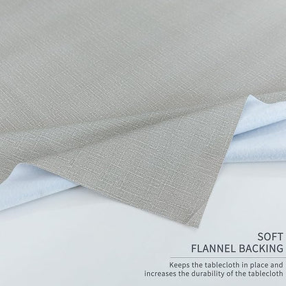 Rectangle Table Cloth,100% Waterproof Tablecloth Oil Proof Spill Proof Vinyl Table Cloth, Wipe Clean Plastic Table Cover for Dining, Camping, Indoor and Outdoor 54" x 120",Grey