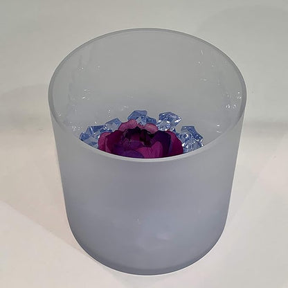 WGV Cylinder Vase Bulk, Diameter 5", Height 5", Frosted Glass Floral Planter Container, Floating Candle Holder for Wedding Party Event Home Office Decor, 12 Pieces