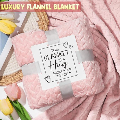 Birthday Gifts for Women Self Care Gifts Get Well Soon Gifts, Rose Relaxing Spa Gifts Basket Care Package w/ Luxury Flannel Blanket, Unique Christmas Gifts for Mom Her Friend Sister Wife Grandma